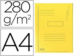 Subcarpeta Cartulina Reciclada Exacompta A4 Amarillo 280G/M2 Con 2 Solapas Interior