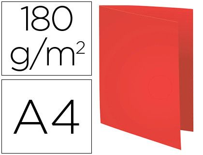 Subcarpeta Cartulina Reciclada Exacompta Din A4 Rojo 180 Gr