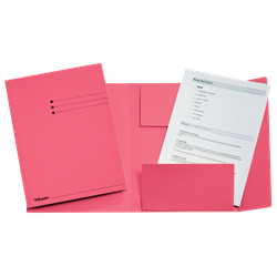Subcarpeta Esselte 3 solapas 275 grs. DIN A4, rosa