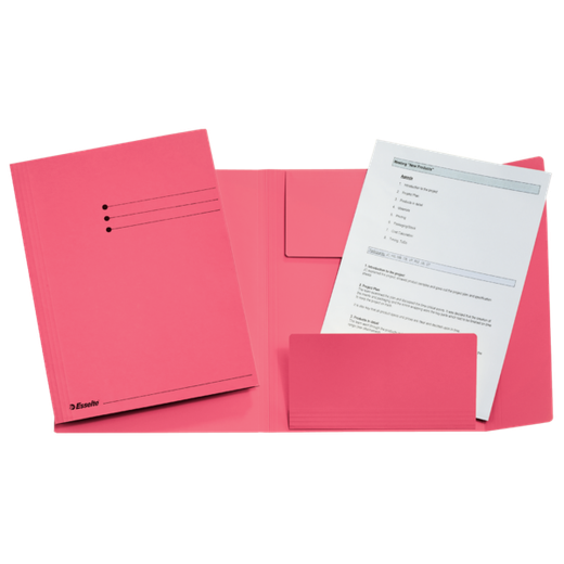 Subcarpeta Esselte 3 solapas 275 grs. DIN A4, rosa