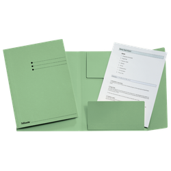 Subcarpeta Esselte 3 solapas 275 grs. DIN A4, verde