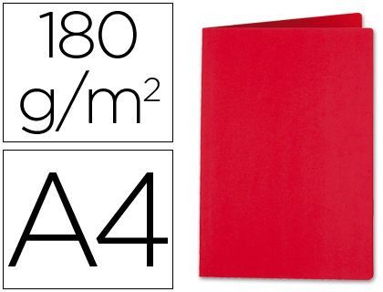 Subcarpeta Liderpapel A4 Rojo Intenso 185G/M2