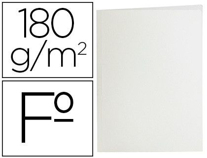 Subcarpeta liderpapel folio blanco 180g/m2
