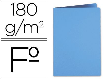 Subcarpeta Liderpapel Folio Celeste Intenso 185G/M2