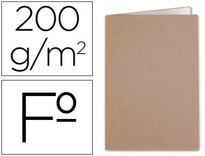 Subcarpeta Liderpapel Folio Kraft Interior Blanco 240G/M2