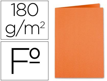 Subcarpeta Liderpapel Folio Naranja Intenso 185G/M2