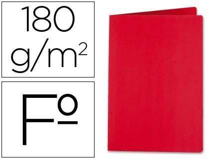 Subcarpeta Liderpapel Folio Rojo Intenso 185G/M2