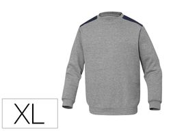Sudadera deltaplus sweat olino con refuerzo en espalda y codos gris talla xl