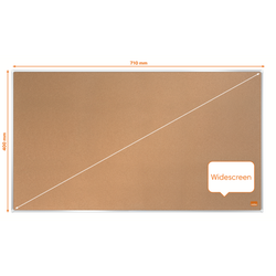 Tablero de anuncios nobo impression pro corcho formato panoramico 32" 710x400 mm