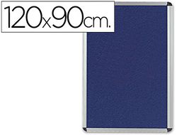 Tablero de anuncios q-connect mural grande fieltro azul 120x90 cm