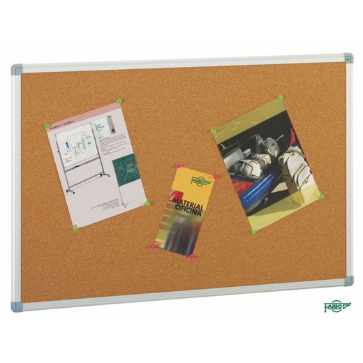 Tablero de corcho marco aluminio 90x120 Faibo