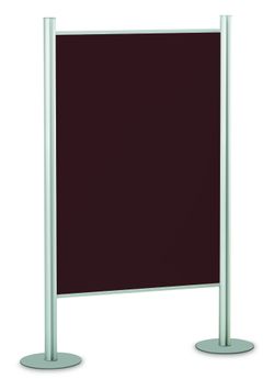 Tablero de corcho tapizado color burdeos 90x150 cm