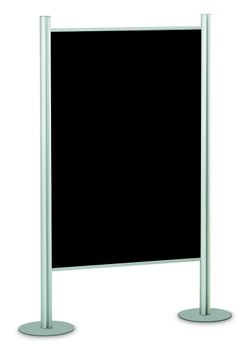 Tablero de corcho tapizado color negro 90x150 cm