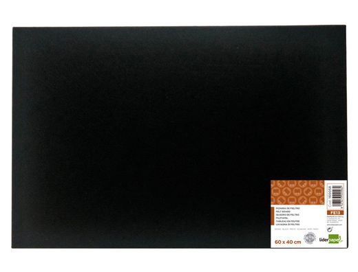 Tablero de fieltro liderpapel mural color negro 40x60 cm