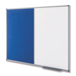 Tablero NOBO Classic combinado - Pizarra magnética + fieltro 1200x900 mm, azul