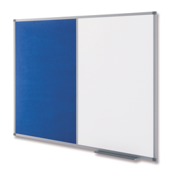 Tablero NOBO Classic combinado - Pizarra magnética + fieltro 900x600 mm, azul