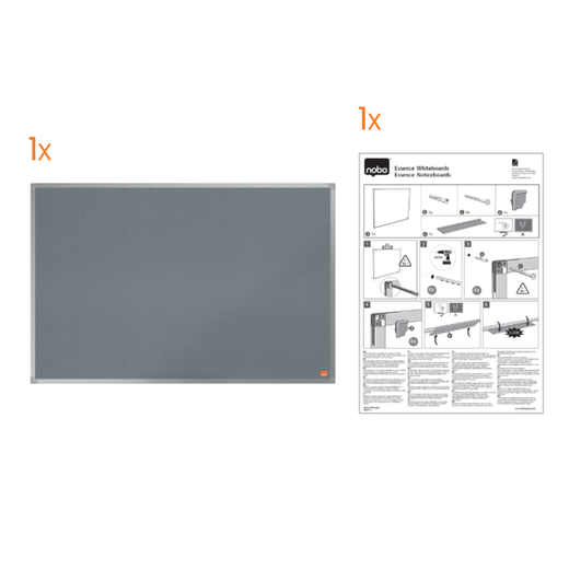 Tablero NOBO Essence de fieltro 1200x900mm, gris