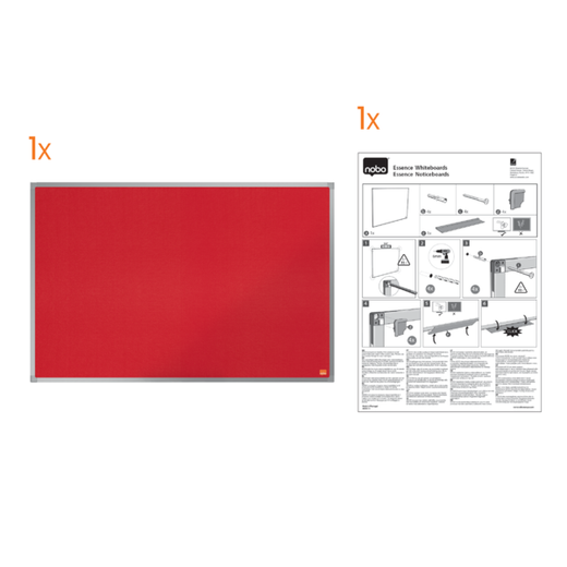 Tablero NOBO Essence de fieltro 1800x1200mm, rojo