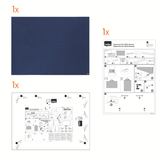 Tablero NOBO Impression Pro de fieltro 600x450mm, azul