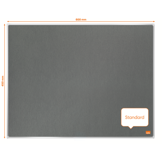 Tablero NOBO Impression Pro de fieltro 600x450mm, gris