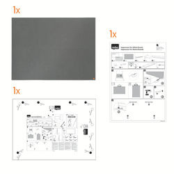 Tablero NOBO Impression Pro de fieltro 900x600mm, gris