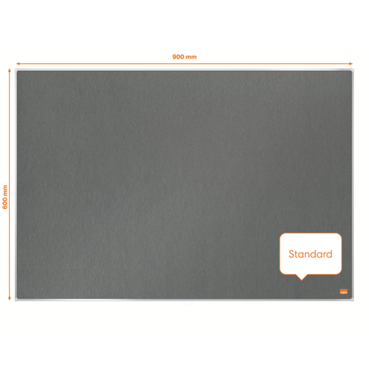 Tablero NOBO Impression Pro de fieltro 900x600mm, gris