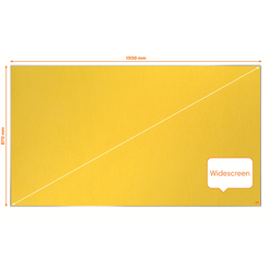 Tablero NOBO Impression Pro de formato panorámico de fieltro 1550x870mm, amarillo