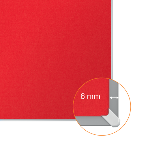 Tablero NOBO Impression Pro de formato panorámico de fieltro 1550x870mm, rojo
