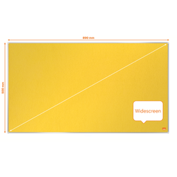 Tablero NOBO Impression Pro de formato panorámico de fieltro 890x500mm, amarillo