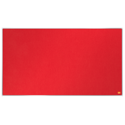 Tablero NOBO Impression Pro de formato panorámico de fieltro 890x500mm, rojo