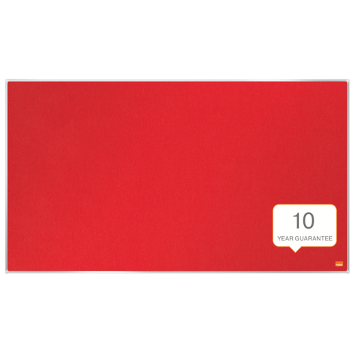 Tablero NOBO Impression Pro de formato panorámico de fieltro 890x500mm, rojo