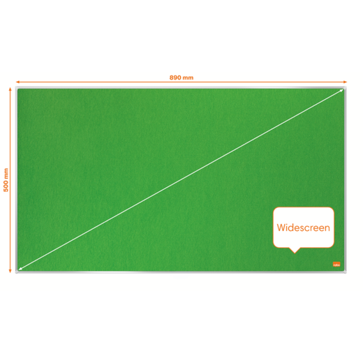 Tablero NOBO Impression Pro de formato panorámico de fieltro 890x500mm, verde