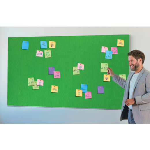 Tablero NOBO Impression Pro de formato panorámico de fieltro 890x500mm, verde