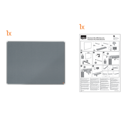 Tablero NOBO Premium Plus de fieltro 1200x1200mm, gris