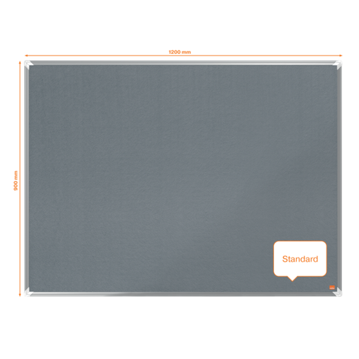 Tablero NOBO Premium Plus de fieltro 1200x900mm, gris