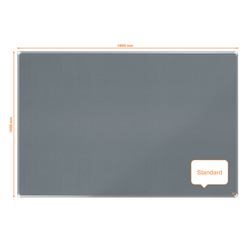 Tablero NOBO Premium Plus de fieltro 1800x1200mm, gris