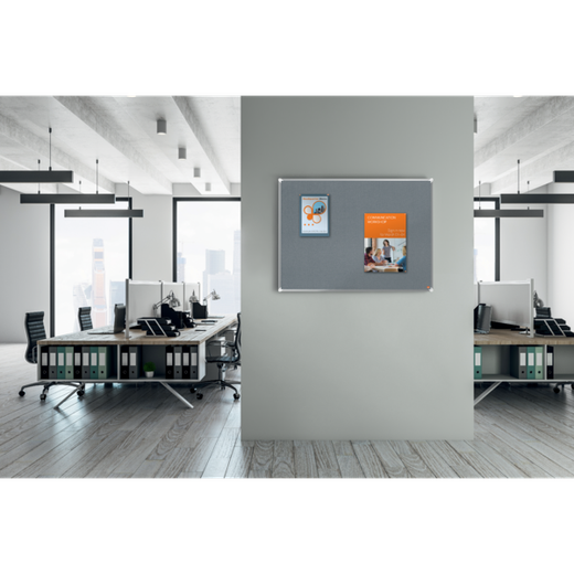 Tablero NOBO Premium Plus de fieltro 2400x1200mm, azul