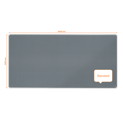 Tablero NOBO Premium Plus de fieltro 2400x1200mm, gris