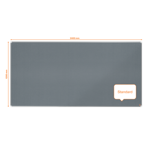Tablero NOBO Premium Plus de fieltro 2400x1200mm, gris