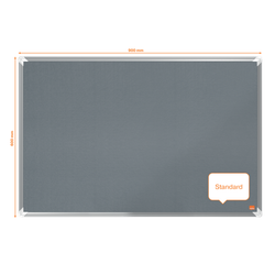 Tablero NOBO Premium Plus de fieltro 900x600mm, gris