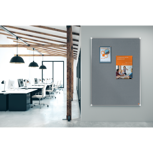 Tablero NOBO Premium Plus de fieltro 900x600mm, gris