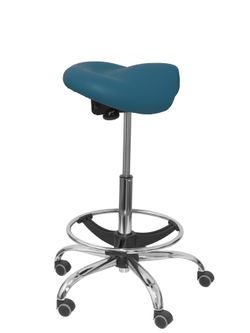 Taburete Alatoz similpiel azul