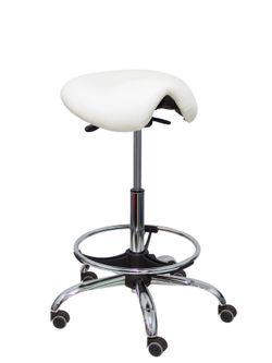 Taburete Alatoz similpiel blanco