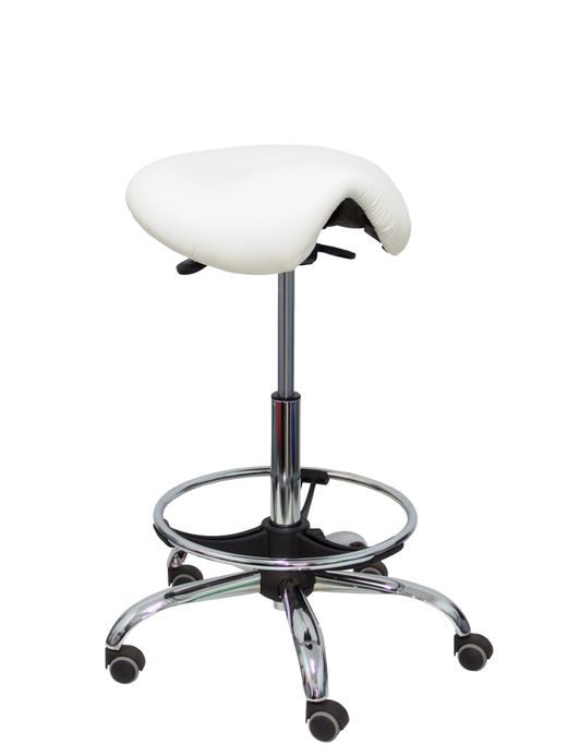 Taburete Alatoz similpiel blanco