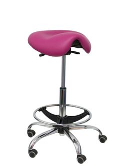 Taburete Alatoz similpiel rosa