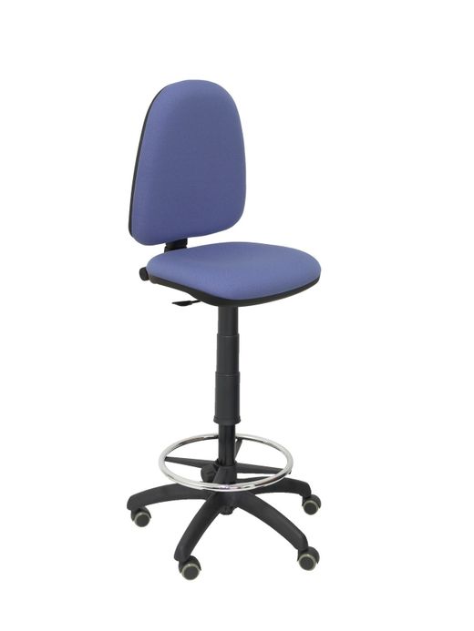 Taburete Ayna bali azul marino ruedas de parquet