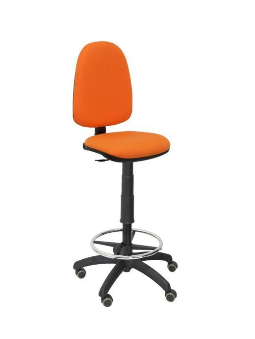 Taburete Ayna bali naranja ruedas de parquet