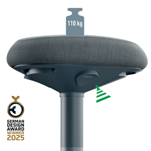 Taburete ergonomico Active Comfort Sit - sentado, gris oscuro