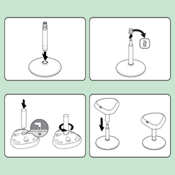 Taburete ergonomico Active Comfort Sit - sentado, gris