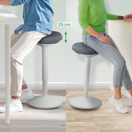 Taburete ergonomico Active Comfort Stand - de pie, gris